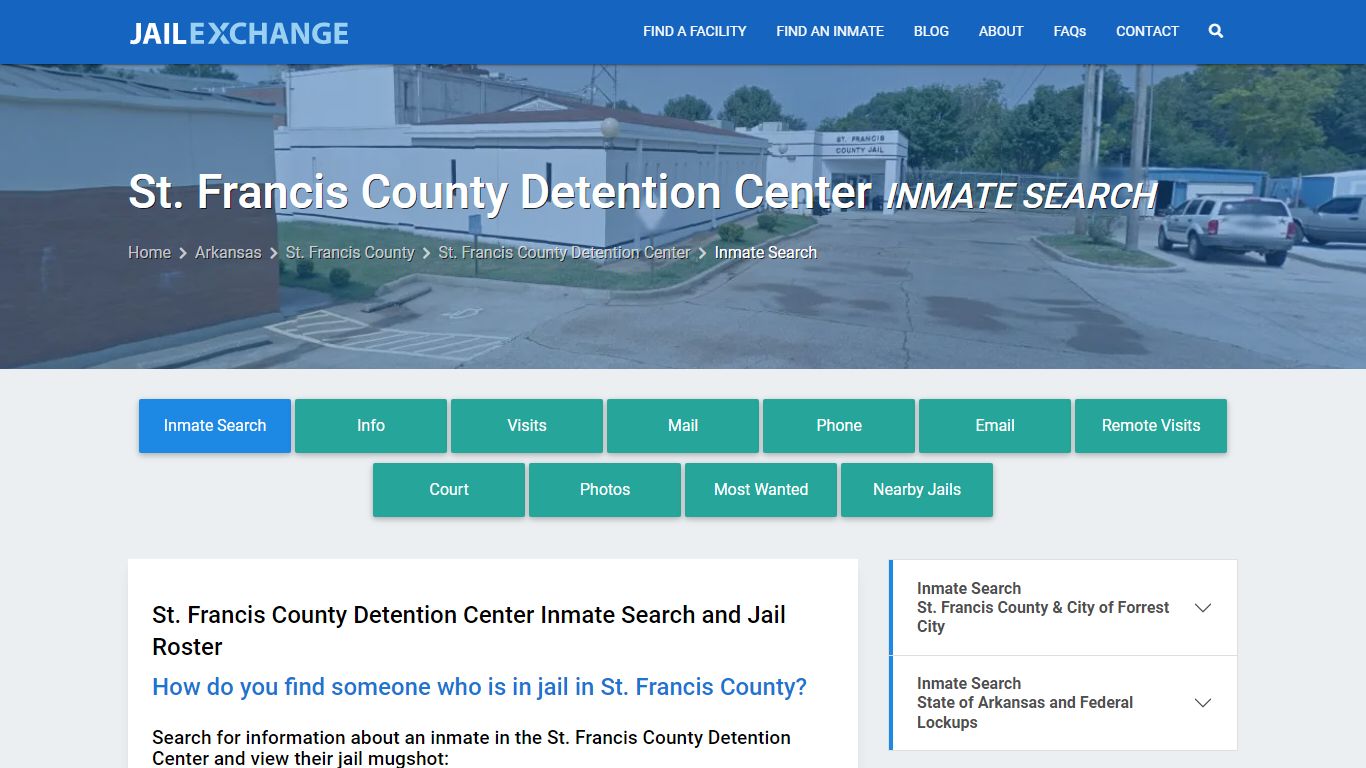 St. Francis County Detention Center Inmate Search - Jail Exchange