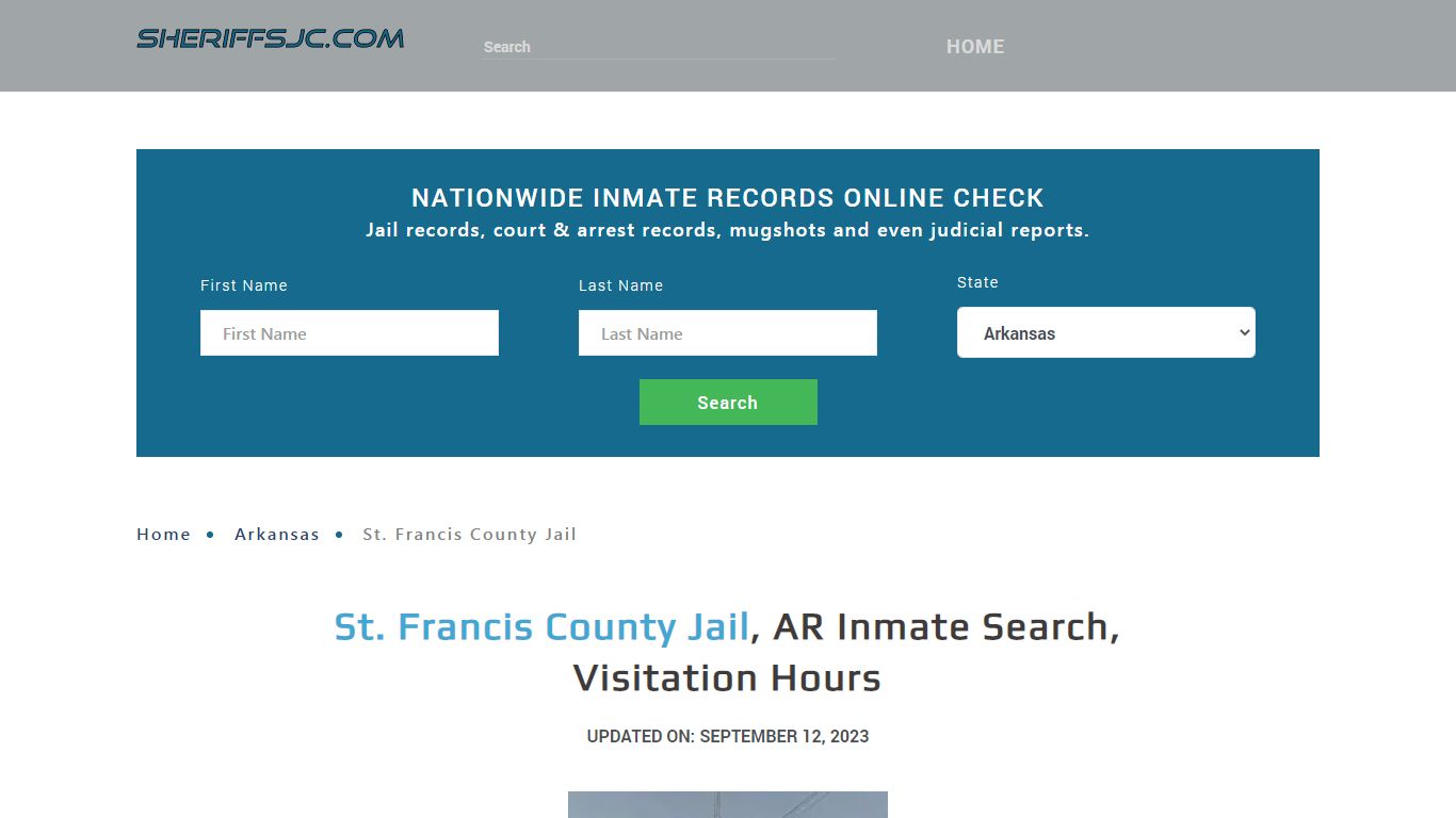 St. Francis County Jail, AR Inmate Search, Visitation Hours